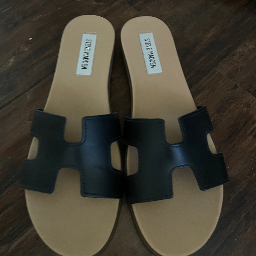 Steve Madden Sandals, Black, Women’s 8.5